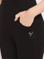 Thumbnail for TAG 7 Women Black & Mustard Yellow Pack of 2 Straight Fit Ankle-Length Leggings - Distacart