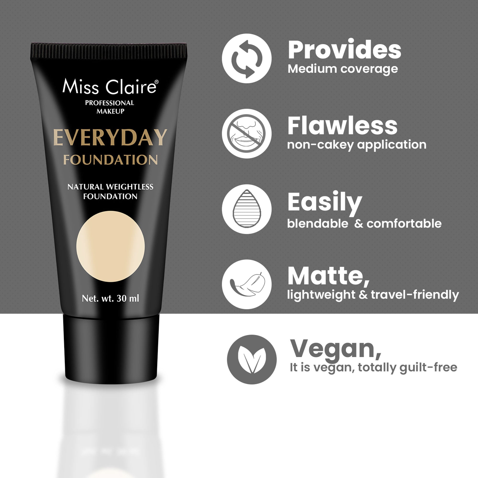 Miss Claire Everyday Foundation - Be-03 Medium Olive