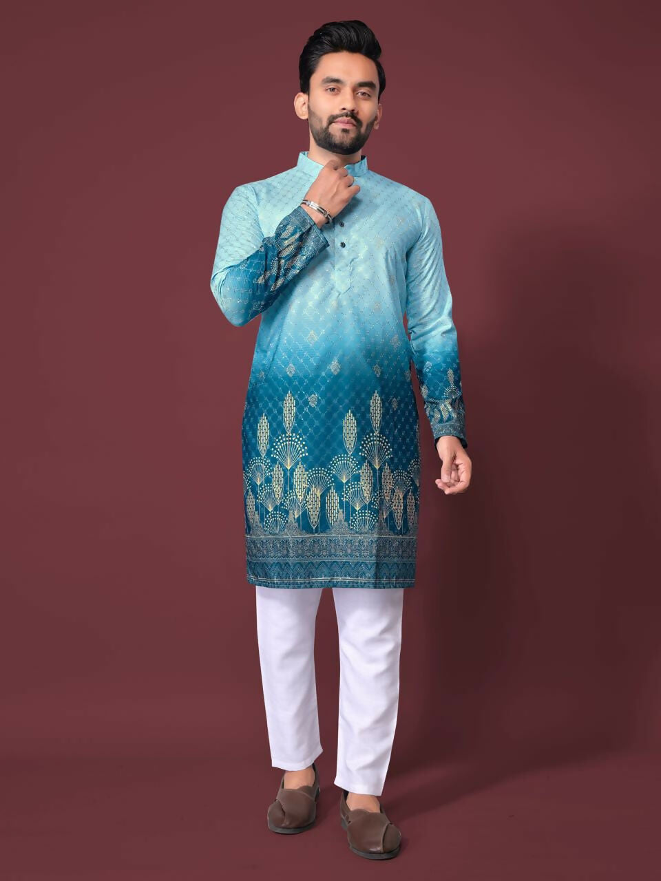 Anaita Blue Multicolour Kurta - Distacart