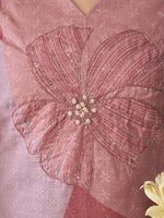 Thumbnail for Anouk Mauve Ethnic Motifs Embroidered Beads & Stones Linen Kurta with Trousers & Dupatta