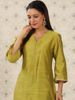 Thumbnail for Ode by House of Pataudi Flared Sleeves Straight Kurta - Distacart