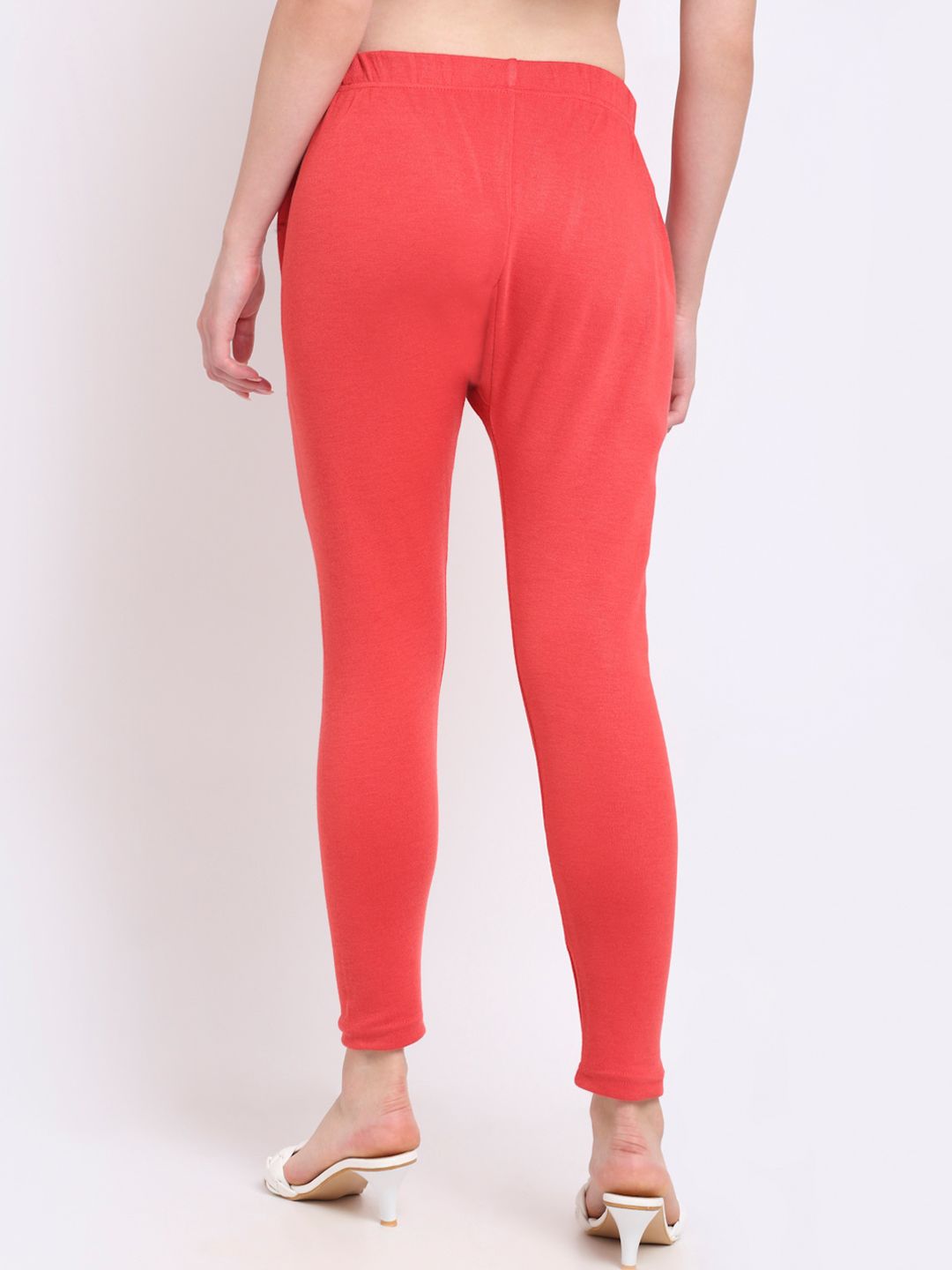 TAG 7 Pack Of 2 Women Peach & Red Wool Leggings - Distacart