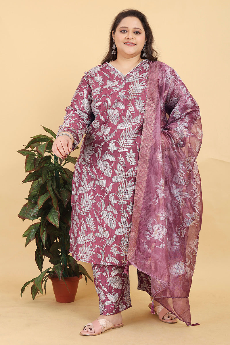 Monjolika Fashion Pink Premium Lichi Viscose Hand Work Classic Salwar Suit