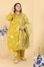 Thumbnail for Monjolika Fashion Mustard Premium Rayon Hand Work Classic Salwar Suit