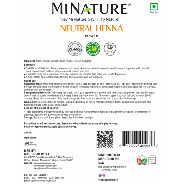 Minature Neutral Henna Powder