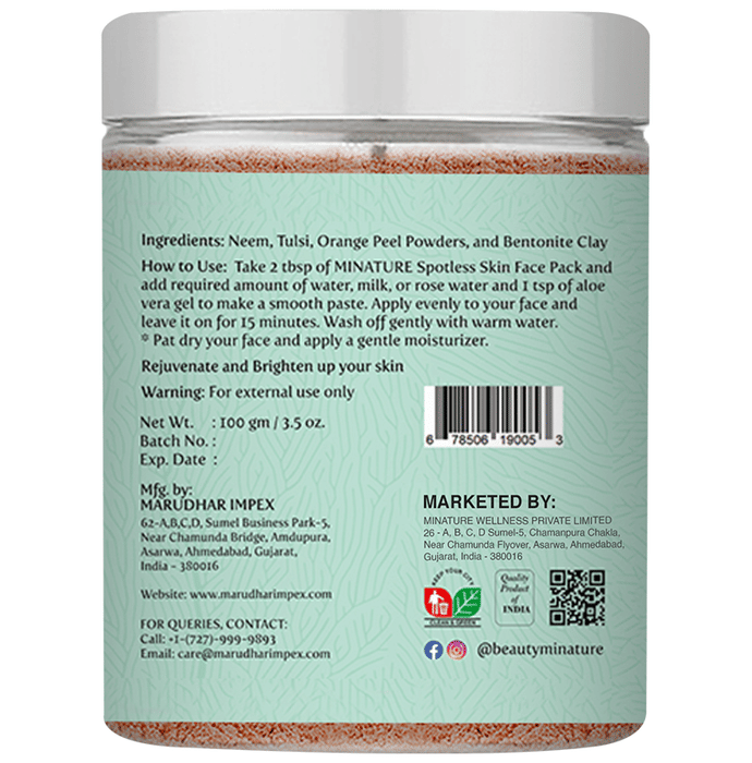 Minature Spotless Skin Face Pack