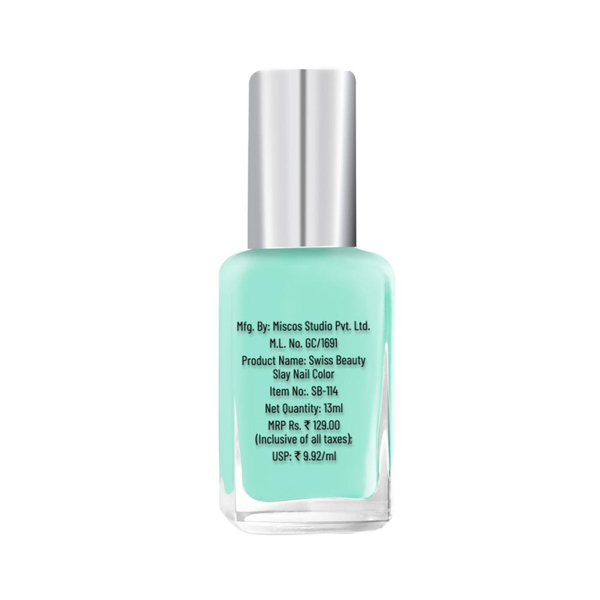Swiss Beauty Slay Nail Color Ultra Shine Formulation - 10 Sunny - Distacart