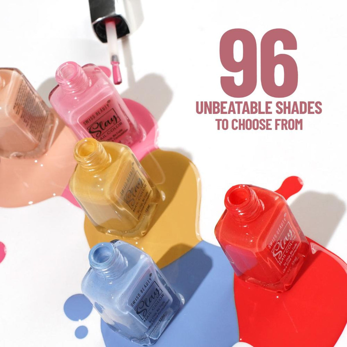 Swiss Beauty Slay Nail Color Ultra Shine Formulation - 40 Grape - Distacart