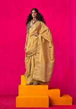 Thumbnail for Monjolika Fashion Mustard Weaving Tissue Silk Traditional Saree