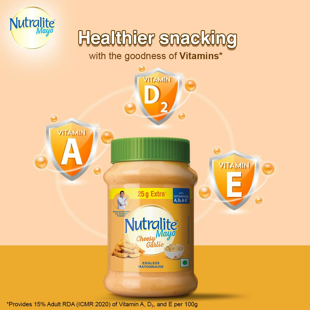 Nutralite Mayo Cheesy Garlic|Eggless Mayonnaise - Distacart