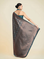 Thumbnail for Monjolika Fashion Teal Color Banarasi Silk Woven Saree - Distacart