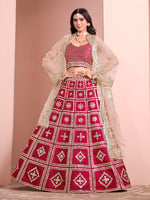 Thumbnail for Monjolika Fashion Rani Embroidered Art Silk Trendy A Line Lehenga Choli