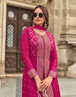 Thumbnail for Anaita Pink Chiffon Sequins Embroidered Readymade Salwar Suit - Distacart