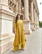 Thumbnail for Anaita Yellow Chinon Sequence Embroidered Readymade Salwar Suit - Distacart