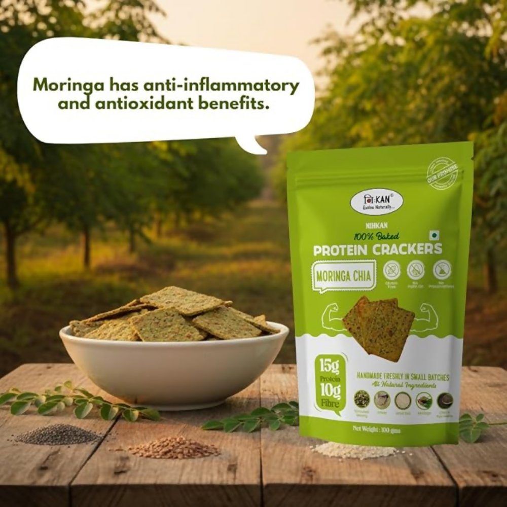 NIHKAN Moringa Chia Protein Thin Crackers - Dista
