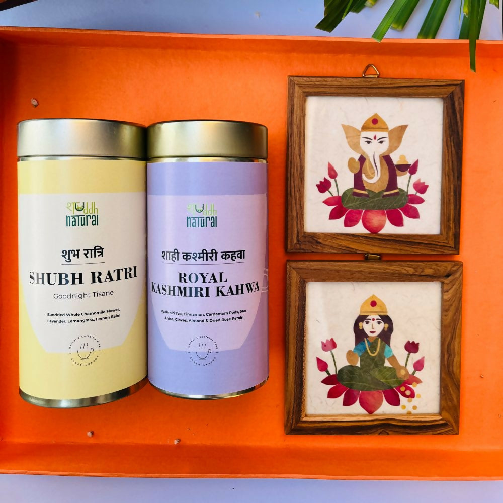 Shuddh Natural Festive Diwali Gift Hamper Ganesh Laxmi - Tea - Distacart