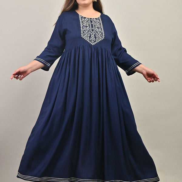 Swasti Ethnic Printed Maxi Dress - Distacart
