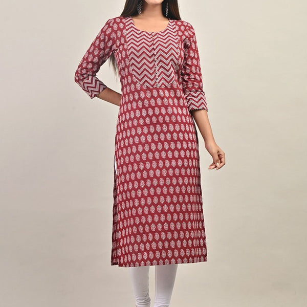Swasti Ethnic Motifs Printed Gotta Patti Pure Cotton Kurta - Distacart