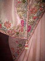 Thumbnail for Monjolika Fashion Kanjivaram Silk Thread Contemporary Saree in Purple & Pink
