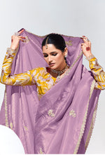 Thumbnail for Monjolika Fashion Lavender and Magenta Fancy Fabric Reception Contemporary Saree