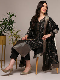 Thumbnail for Kalini Sweetheart Neck Ethnic Motifs Regular Kurta with Trousers & With Dupatta