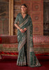 Monjolika Fashion Silk Blend Dark Green Printed Contemporary Saree - Distacart