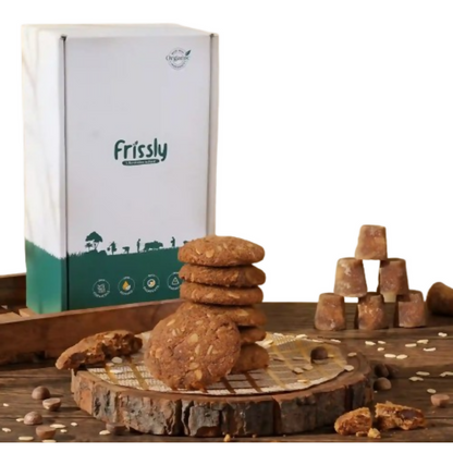 Frissly Organics Oatful Choco Jaggery Cookies - Dista