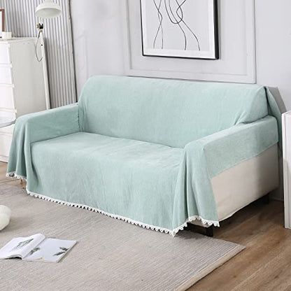 HOKIPO Chenille Sofa Cover Thick and Soft Throw 3 Seater - Dista