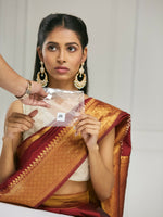 Thumbnail for Nuyug 22K Gold-Plated Kundan Stone Studded & Pearl Beaded Chandbalis