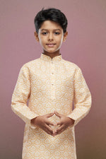 Thumbnail for Raivat Ethnic Cotton Digital Print Kids Kurta Pajama In Yellow Colour - Distacart