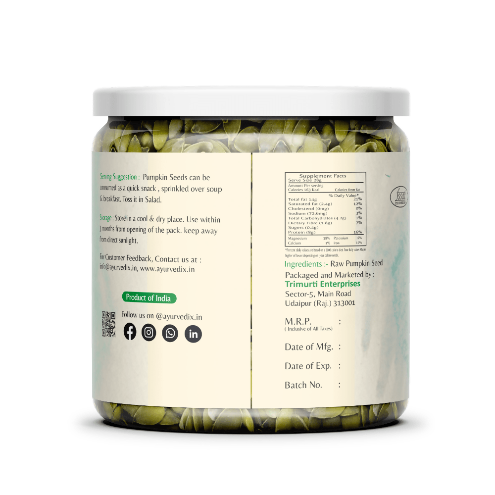 Ayurvedix Nutrient-Rich Pumpkin Seeds - Distacart