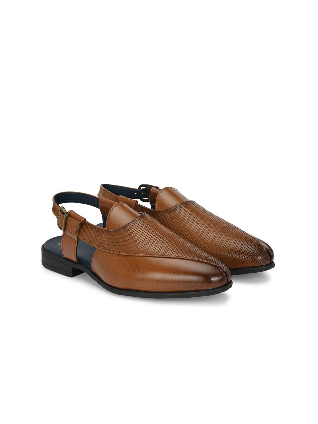 House of Pataudi Textured She-Style Sandals
