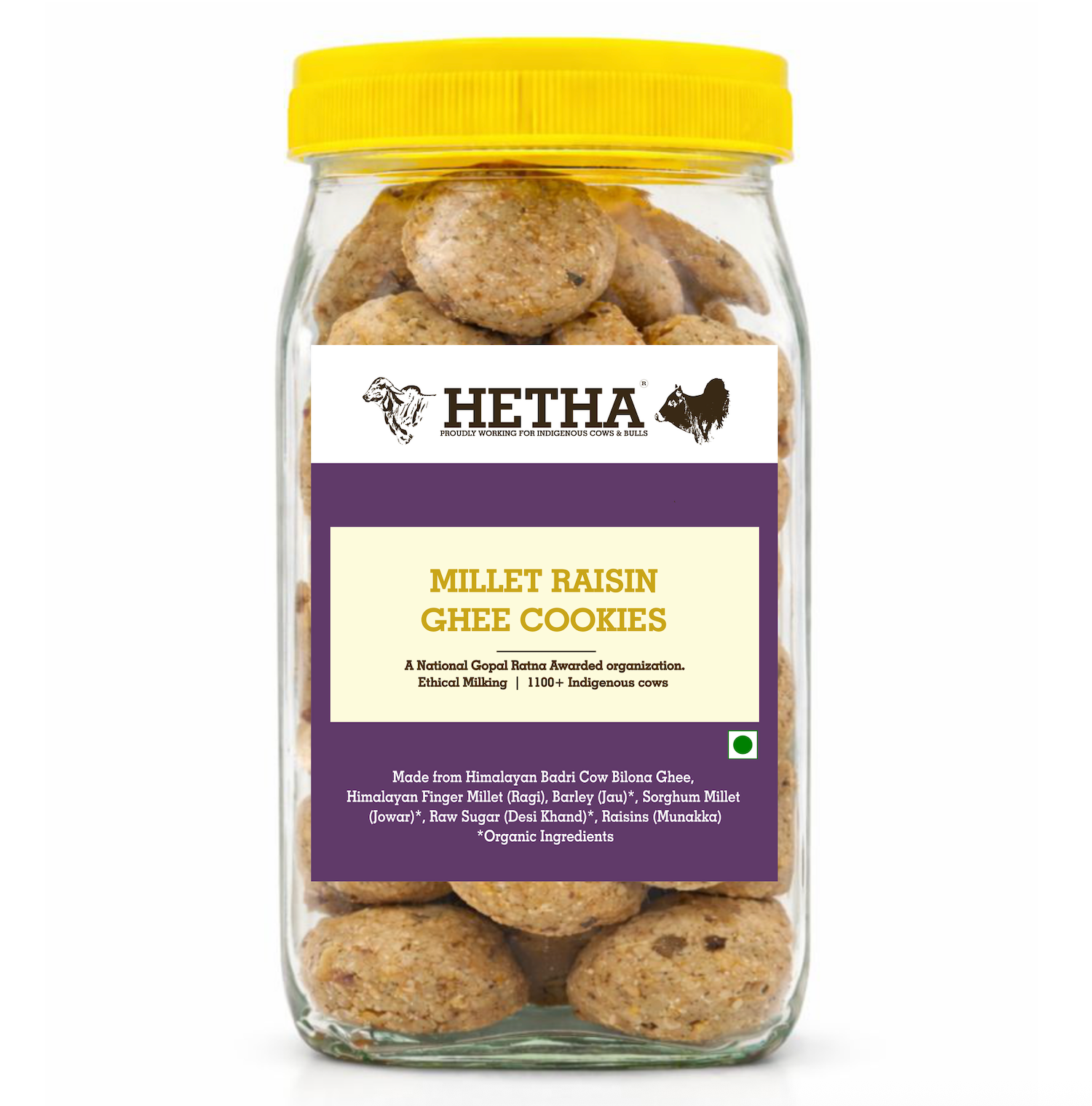 Hetha Millet Raisin (Munakka) Cookies with Ghee - Dista