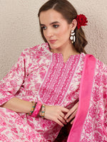 Thumbnail for Indo Era Women Floral Printed Kurta with Trousers & Dupatta