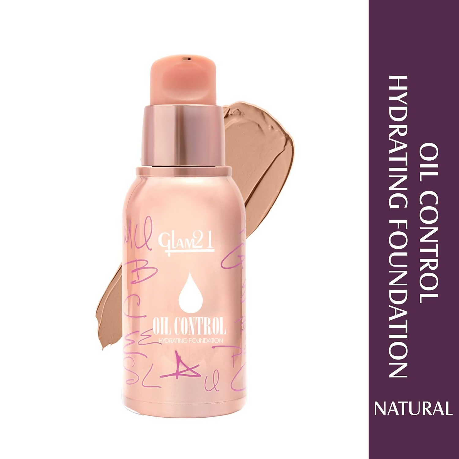 Glam21 Oil Control Hydrating Foundation - 03 Natural - Distacart