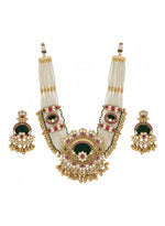 Thumbnail for Jewel City Traditional Gold-Plated Pearl Necklace Set Featuring Matching Jhumka Earrings - Distacart