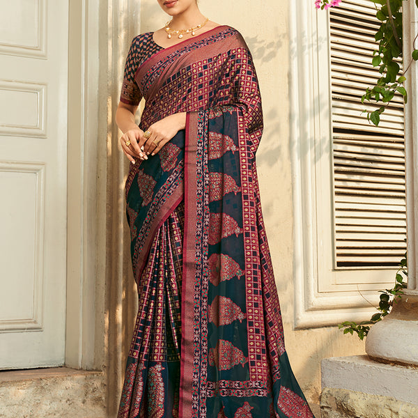 Monjolika Fashion Georgette Printed Multicolour Classic Saree