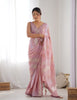 Monjolika Fashion Georgette Sequins Pink Color Classic Saree - Distacart