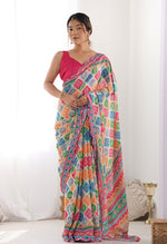 Thumbnail for Monjolika Fashion Chinon Digital Print Classic Saree in Multi