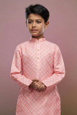 Thumbnail for Raivat Ethnic Cotton Digital Print Kids Kurta Pajama In Peach Colour - Distacart