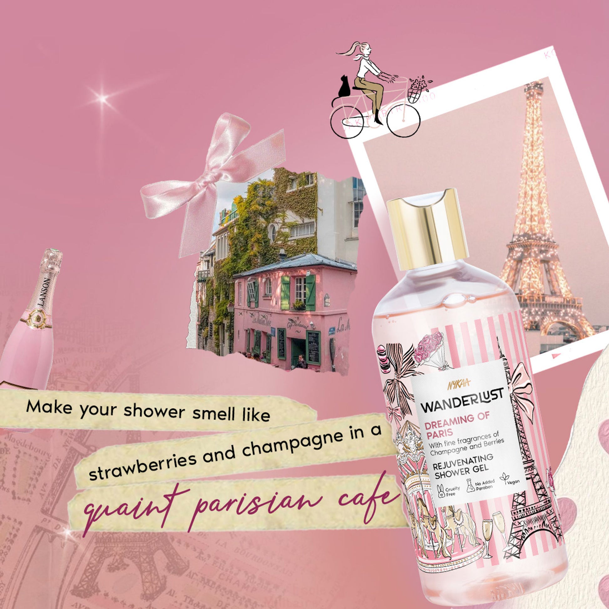 Wanderlust Shower Gels - Dreaming-Of-Paris - Distacart