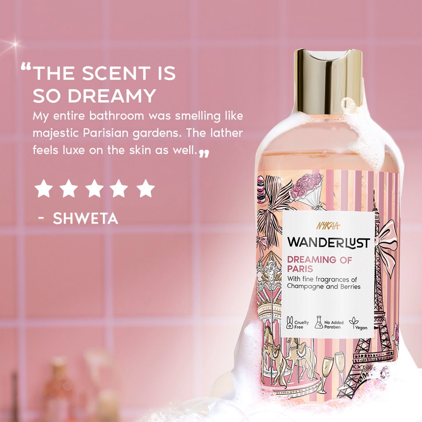 Wanderlust Shower Gels - Dreaming-Of-Paris - Distacart