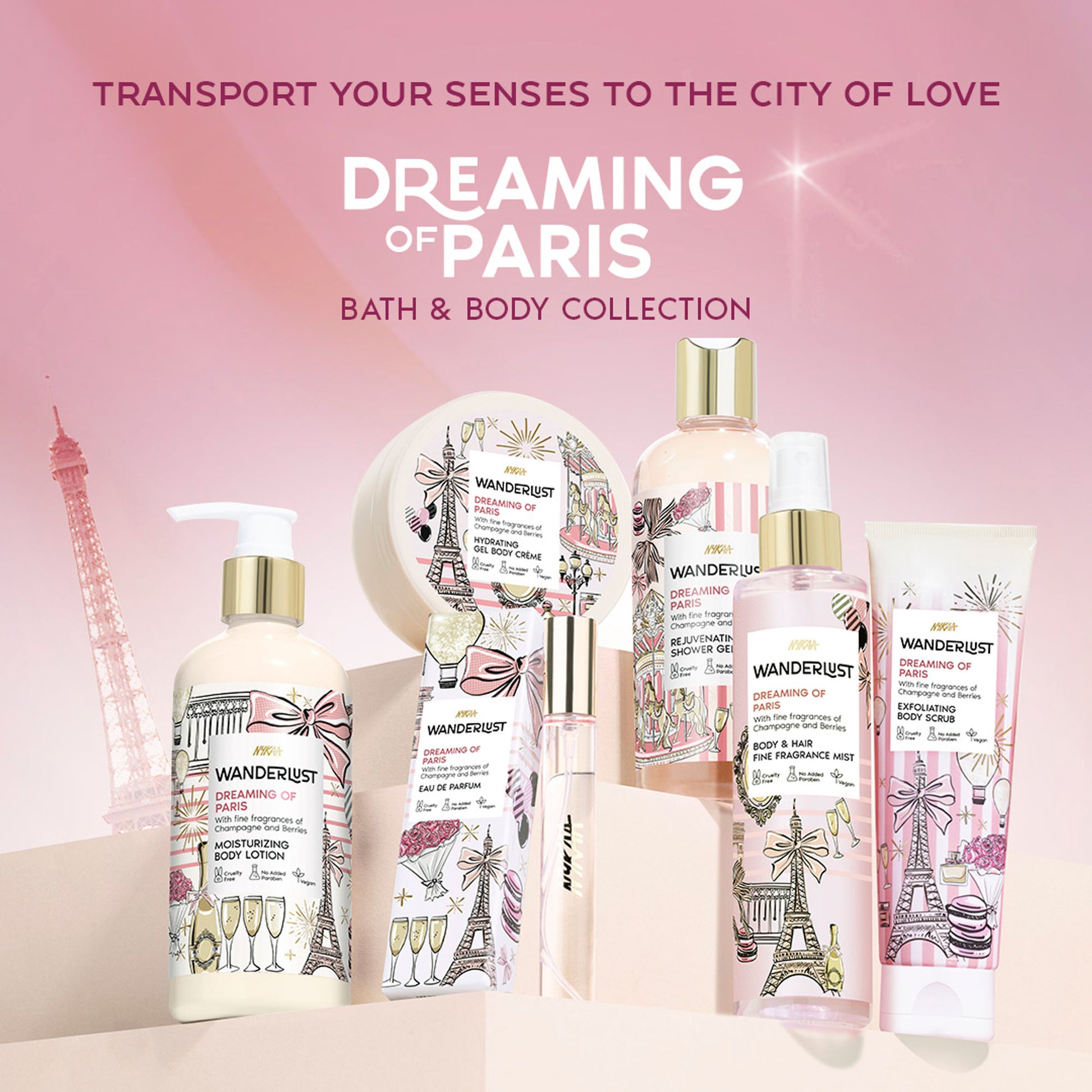 Wanderlust Shower Gels - Dreaming-Of-Paris - Distacart