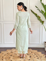 Thumbnail for The52 Gorgeous Chikankari Work with Pure Cotton Fabric Straight Kurta, Pant and Dupatta Set
