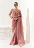 Monjolika Fashion Tissue Dusty Rose Embroidered Sequins Designer Saree - Distacart