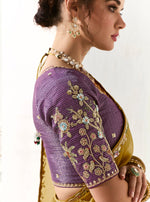 Thumbnail for Monjolika Fashion Tissue Organza Mustard Embroidered Sequins Trendy Saree