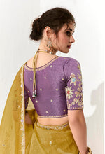 Thumbnail for Monjolika Fashion Tissue Organza Mustard Embroidered Sequins Trendy Saree