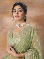 Thumbnail for kasee Floral Embroidered Art Silk Saree - Distacart
