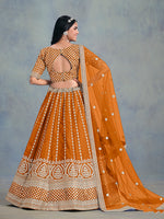 Thumbnail for Monjolika Fashion Art Silk Embroidered Purple Designer Lehenga Choli