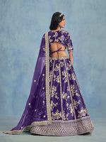 Thumbnail for Monjolika Fashion Purple Art Silk Designer Wedding Lehenga Choli